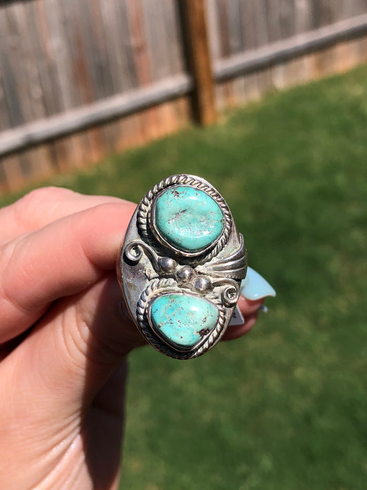 Sterling Turquoise Signed Ring