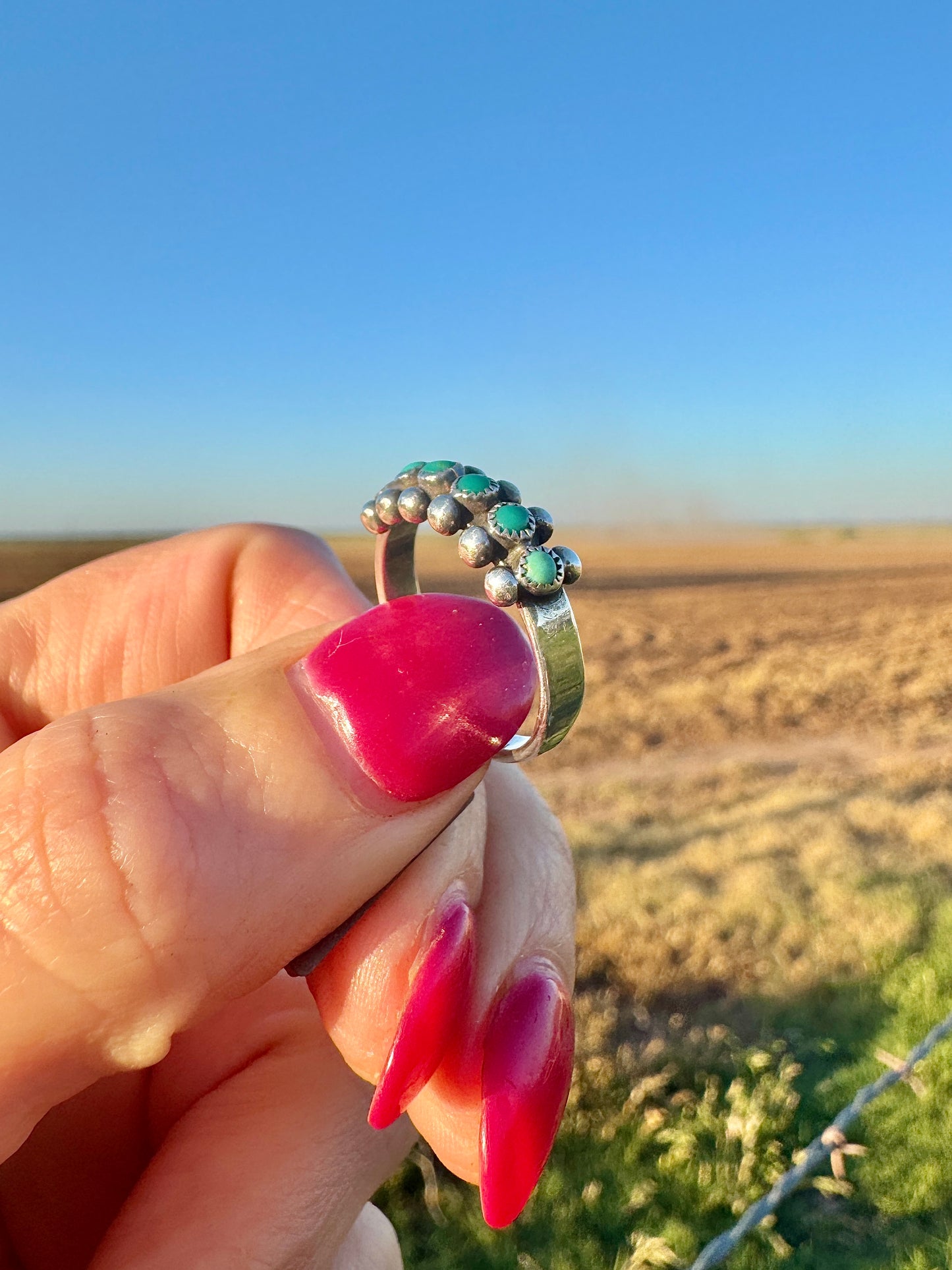 Vintage Sterling Turquoise Zuni Ring