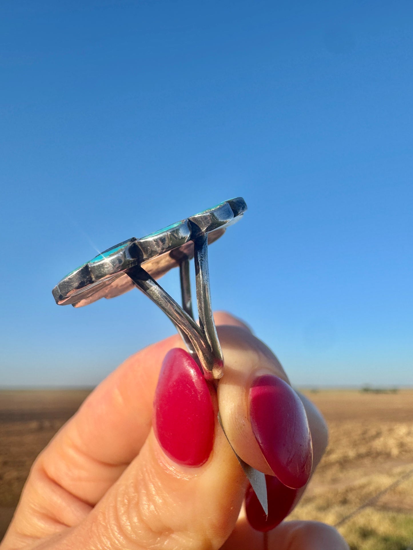 Vintage Sterling Sunface Zuni Ring