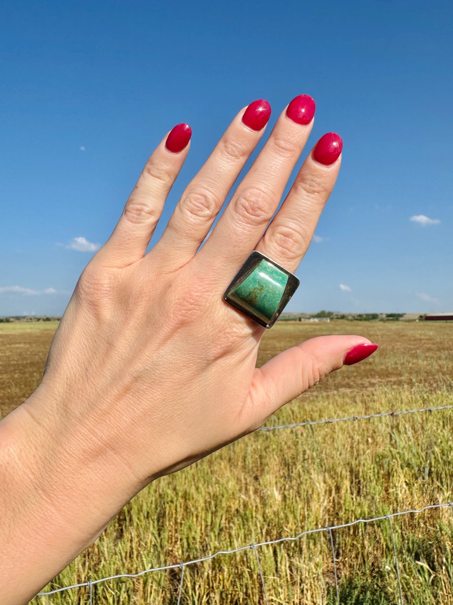 Vintage Sterling Silver Turquoise Ring