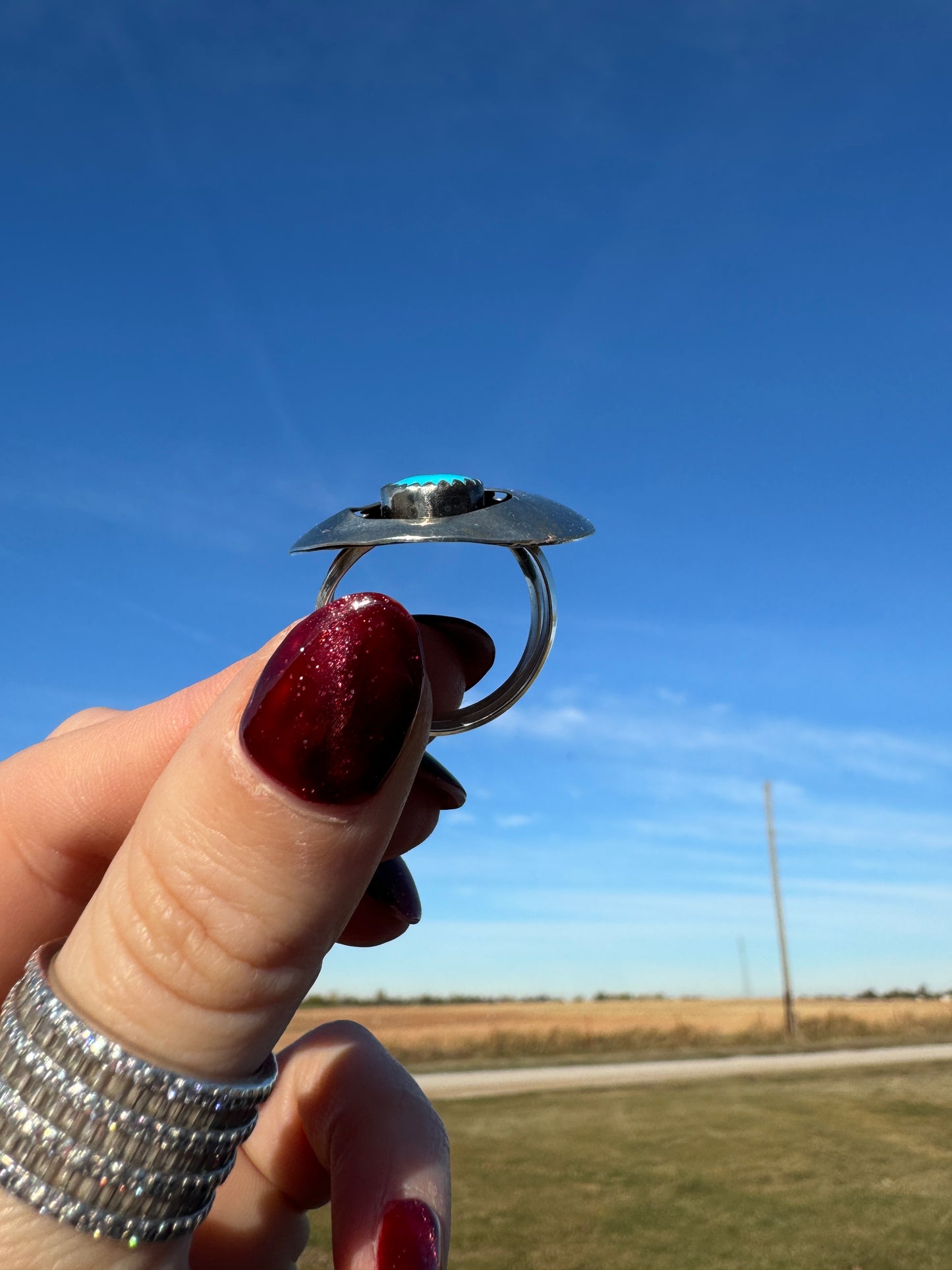 Sterling Silver Bear Claw Turquoise Ring