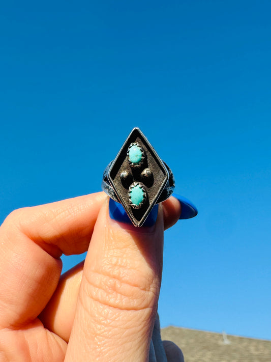 Vintage Sterling Turquoise Ring