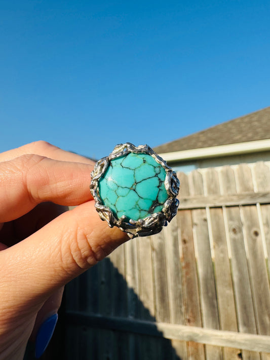 Sterling Silver Turquoise Nest Ring