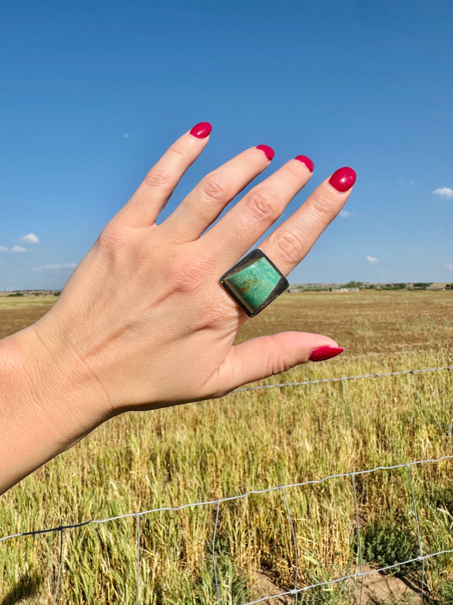 Vintage Sterling Silver Turquoise Ring