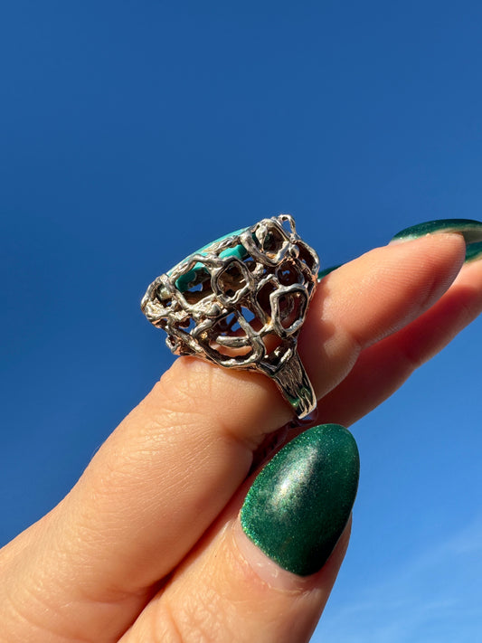 Sterling Silver Turquoise Nest Ring