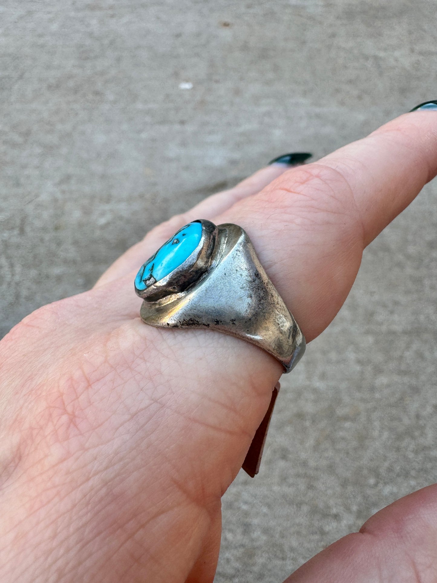 Vintage Sterling Silver Turquoise Ring