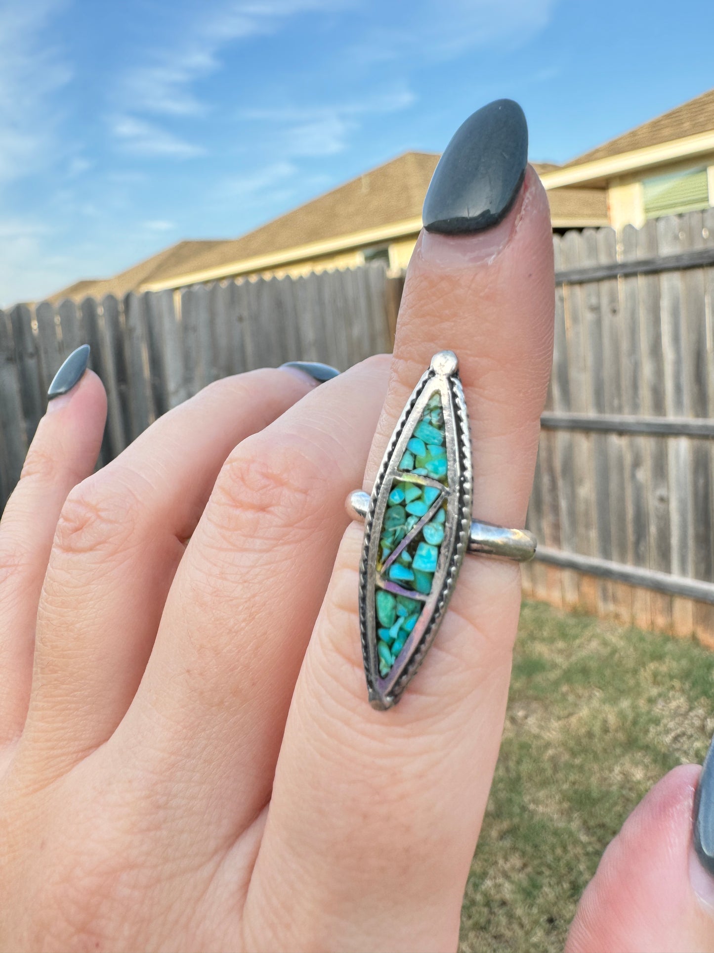 Vintage Sterling Silver Turquoise Ring