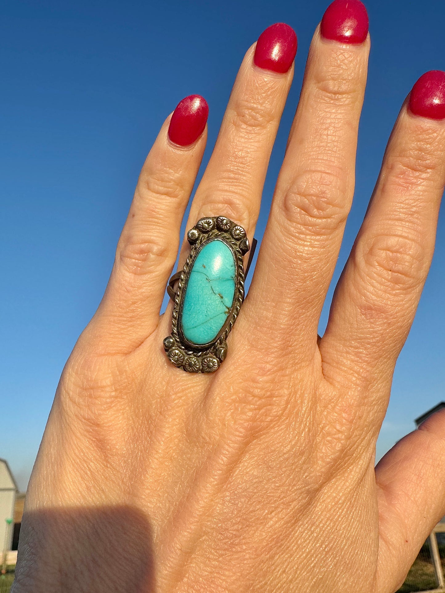 Vintage Sterling Turquoise Ring