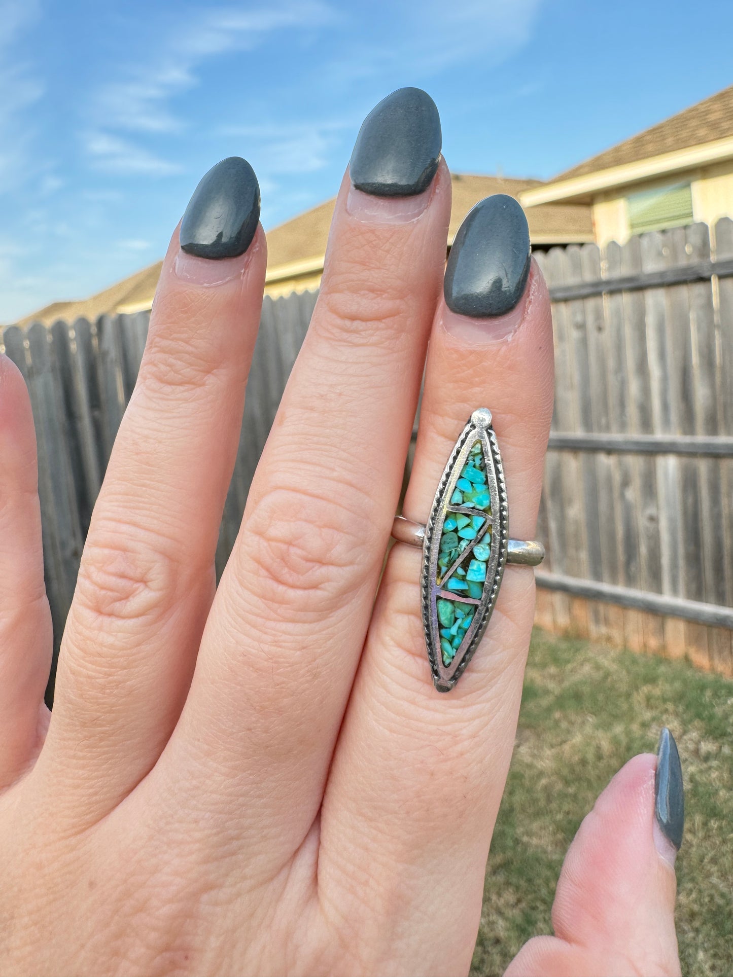 Vintage Sterling Silver Turquoise Ring