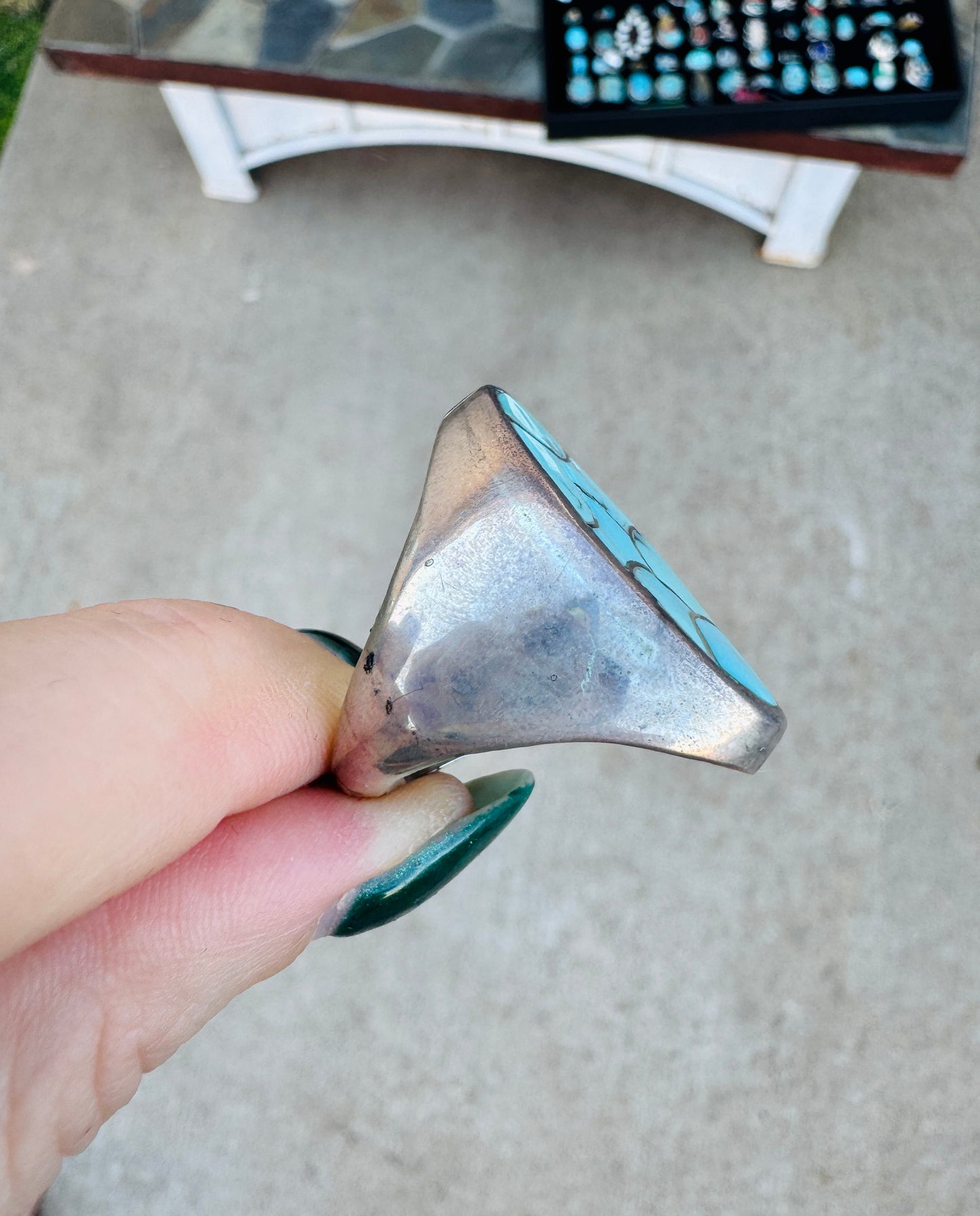 Vintage Sterling Silver Turquoise Ring