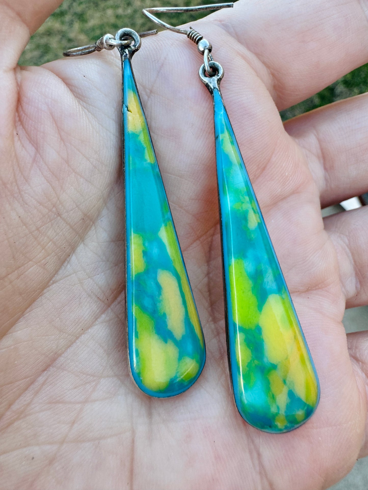 Sterling Silver Turquoise Dangle Earrings