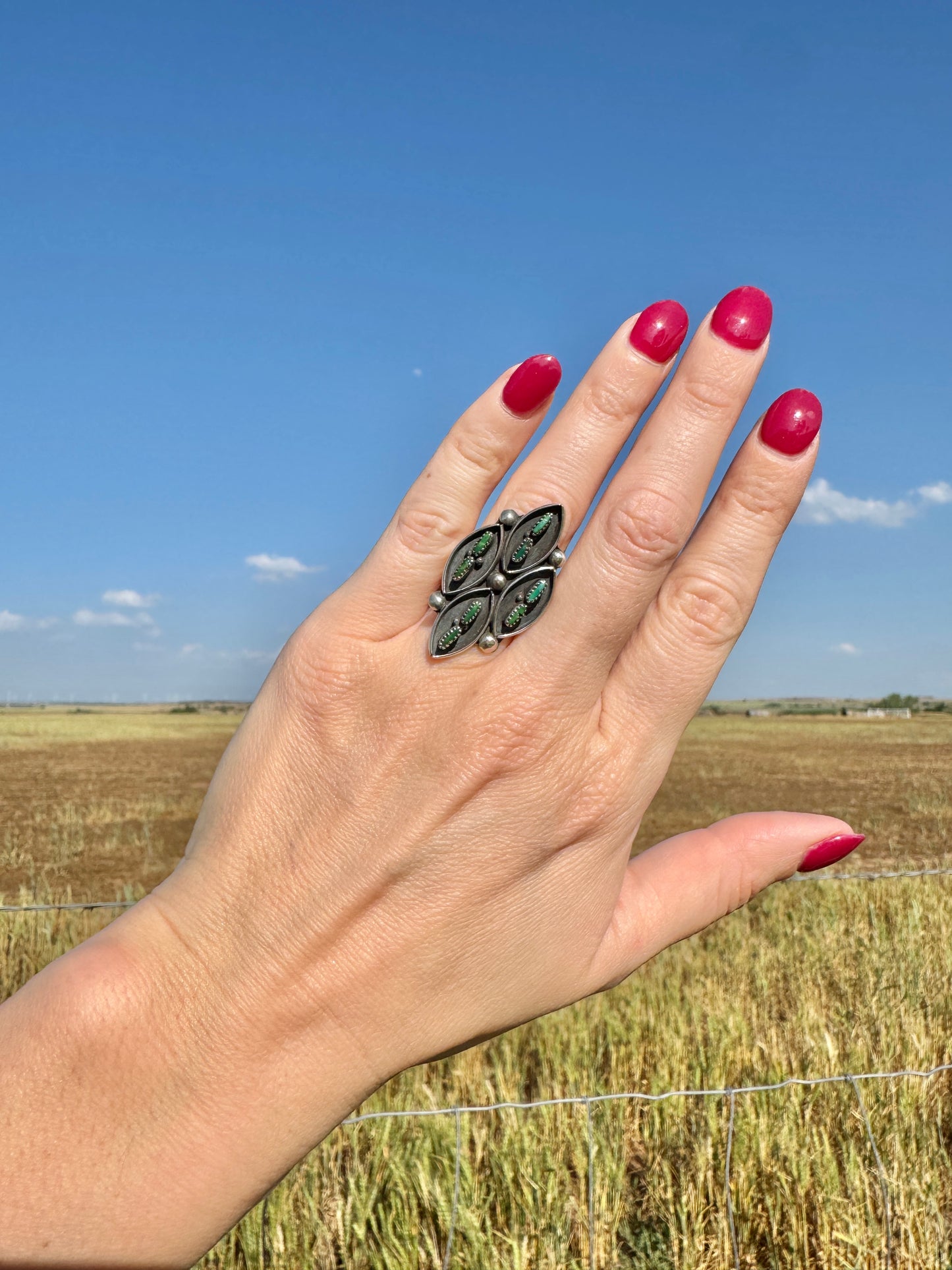 Vintage Native Zuni Turquoise Ring