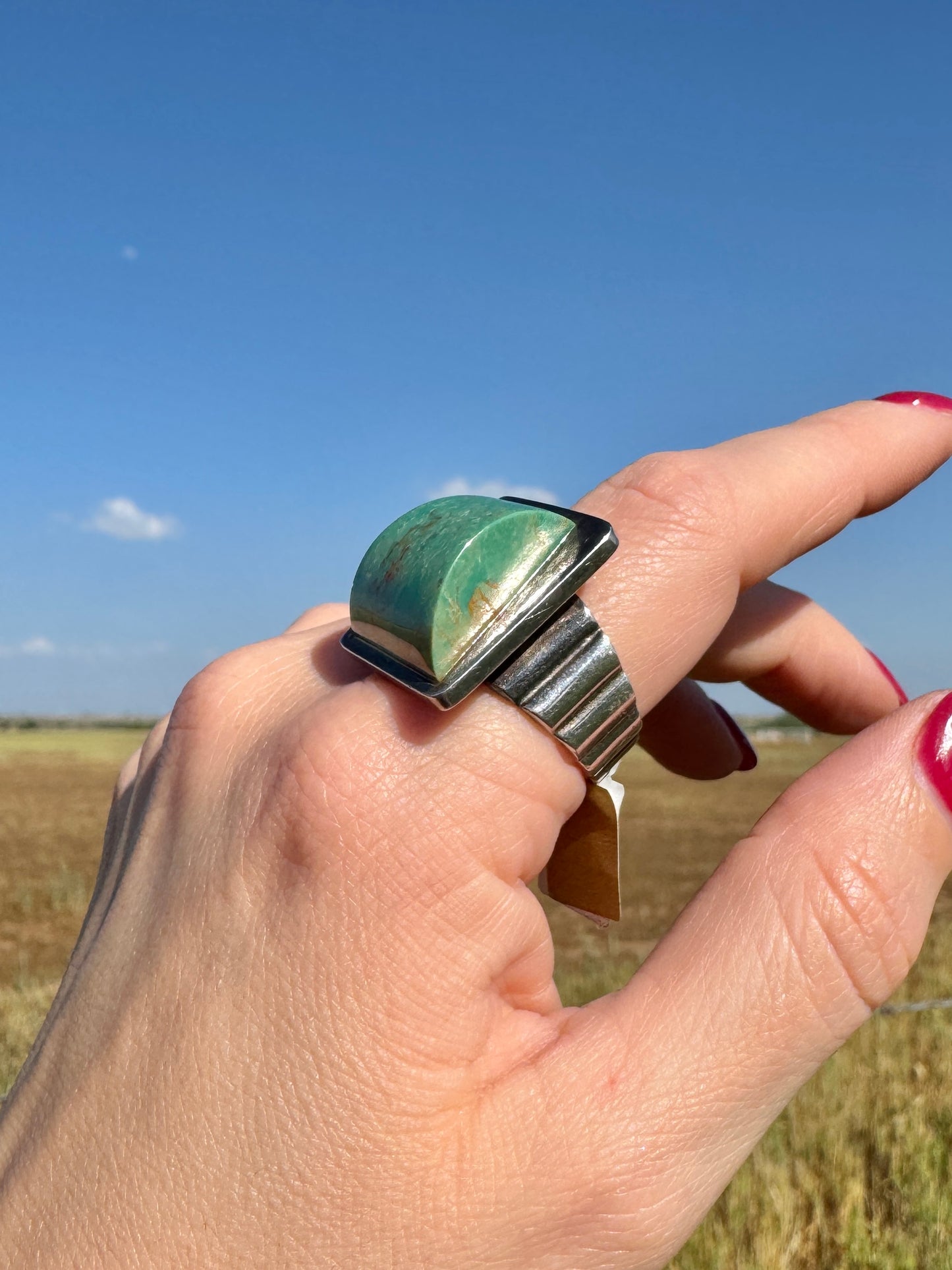 Vintage Sterling Silver Turquoise Ring