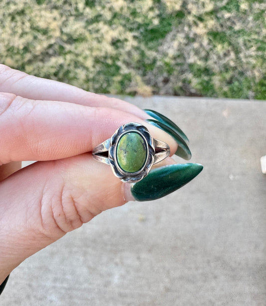 Sterling Silver Green Turquoise Ring