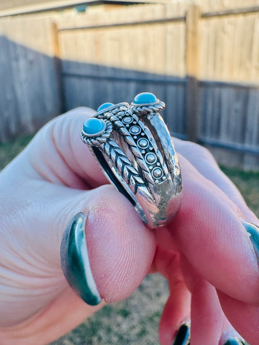 Sterling Silver Sleeping Beauty Turquoise Ring