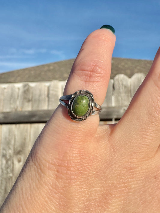 Sterling Silver Green Turquoise Ring