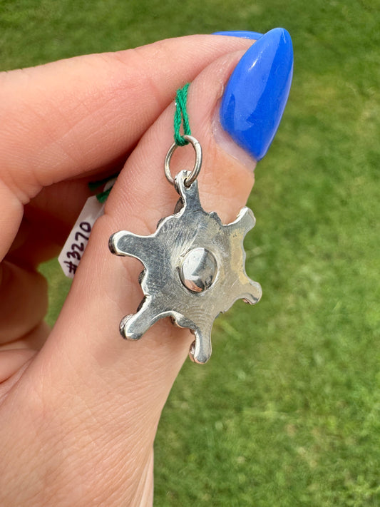 Sterling Silver Turquoise Star Charm Pendant