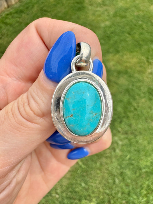 Sterling Silver Turquoise Pendant
