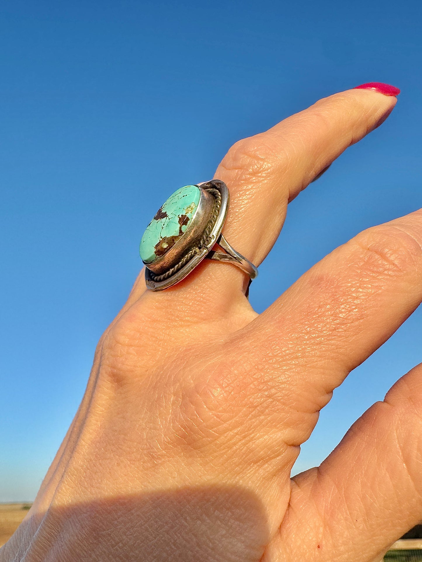 Vintage Sterling Turquoise Ring
