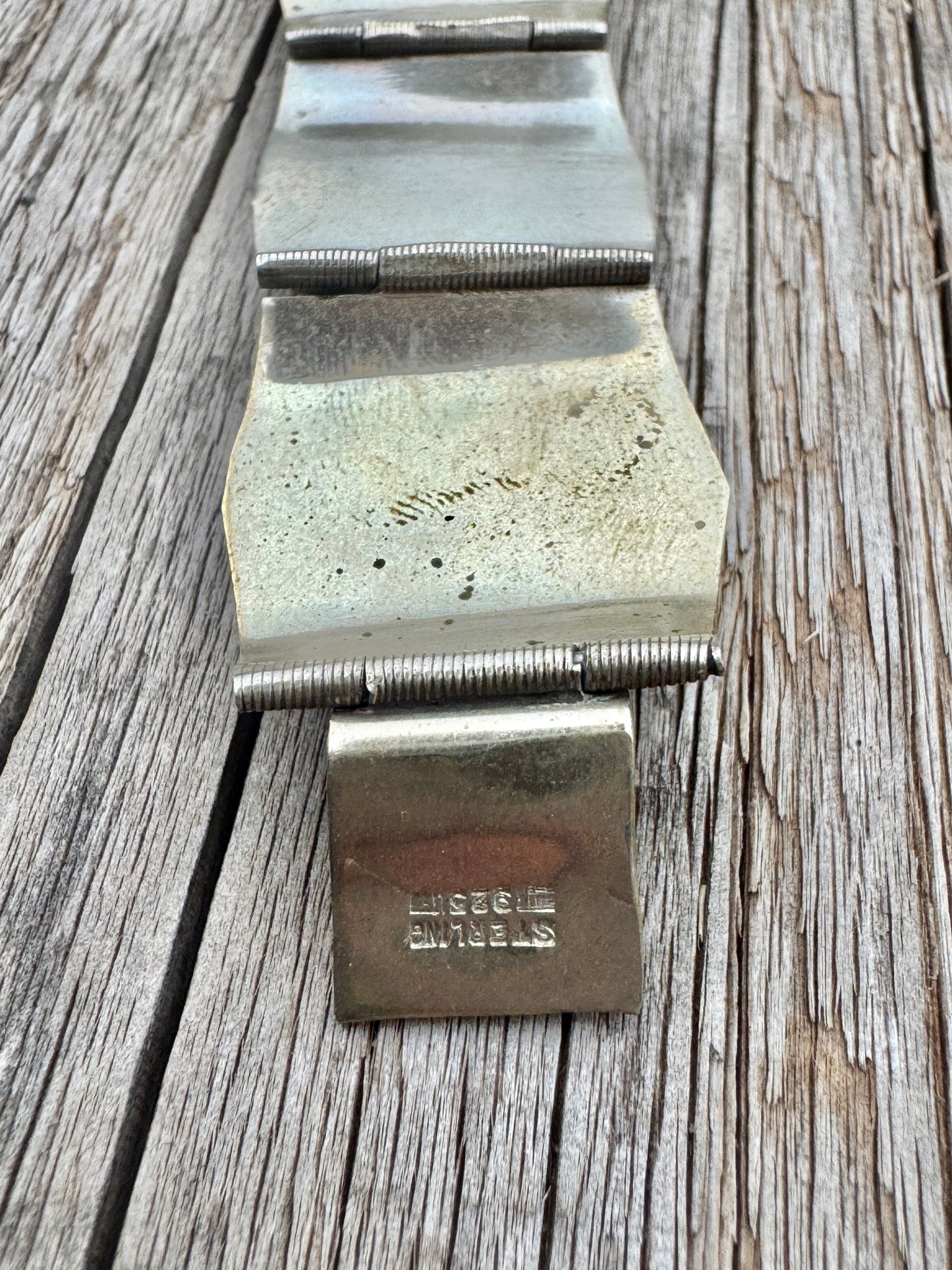 Vintage Sterling Silver Native Turquoise Bracelet