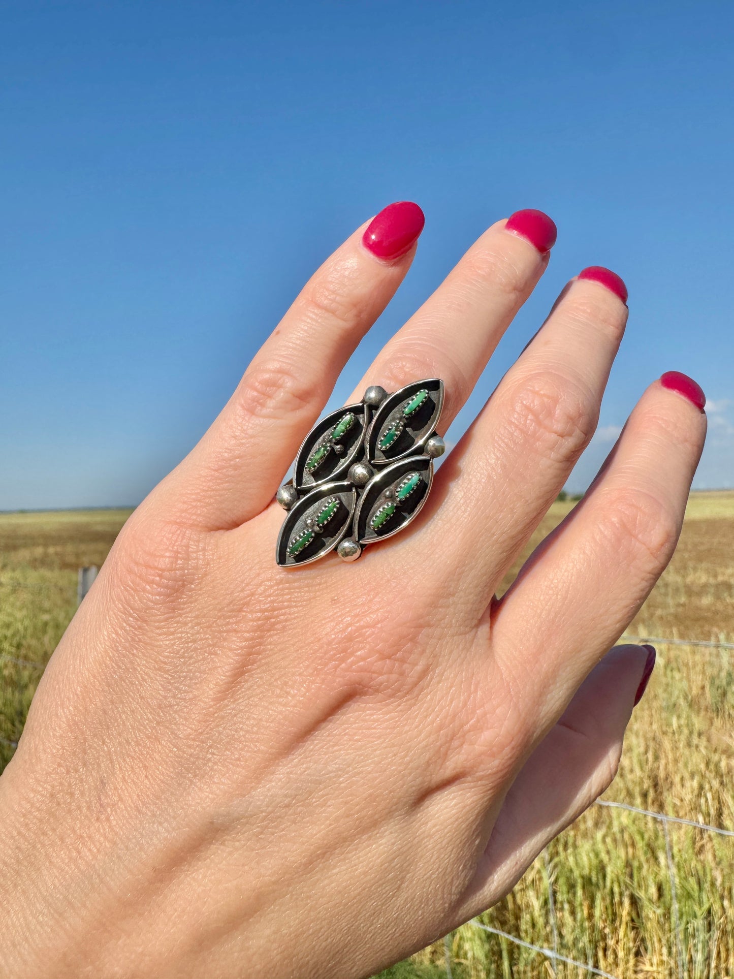 Vintage Native Zuni Turquoise Ring