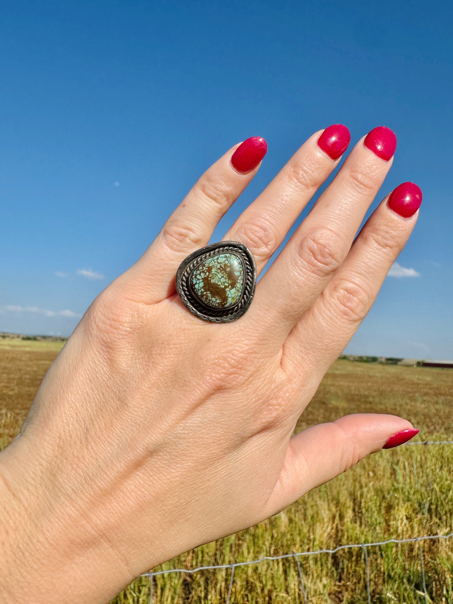 Vintage Sterling Silver Turquoise Ring