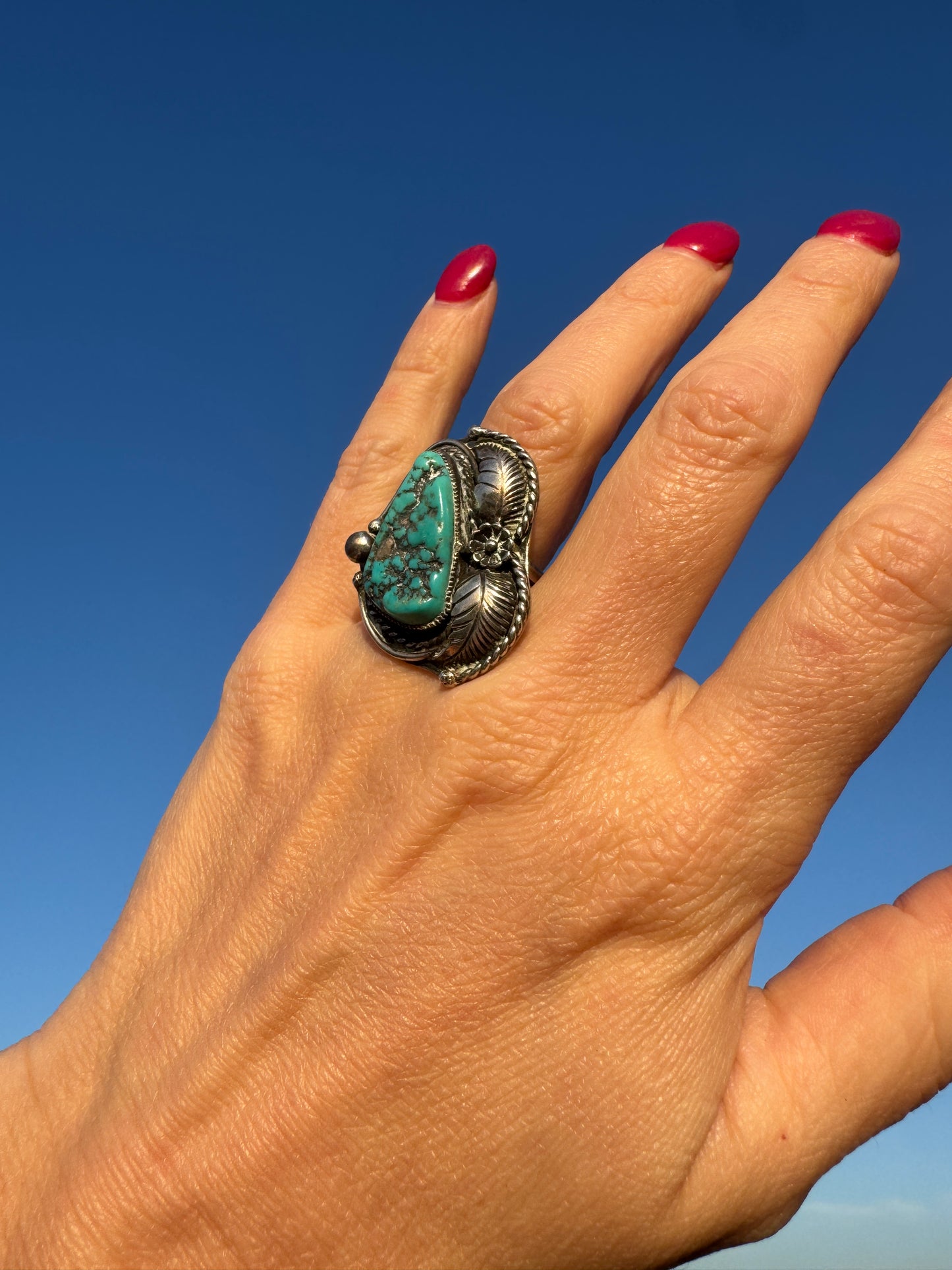 Vintage Sterling Turquoise Ring