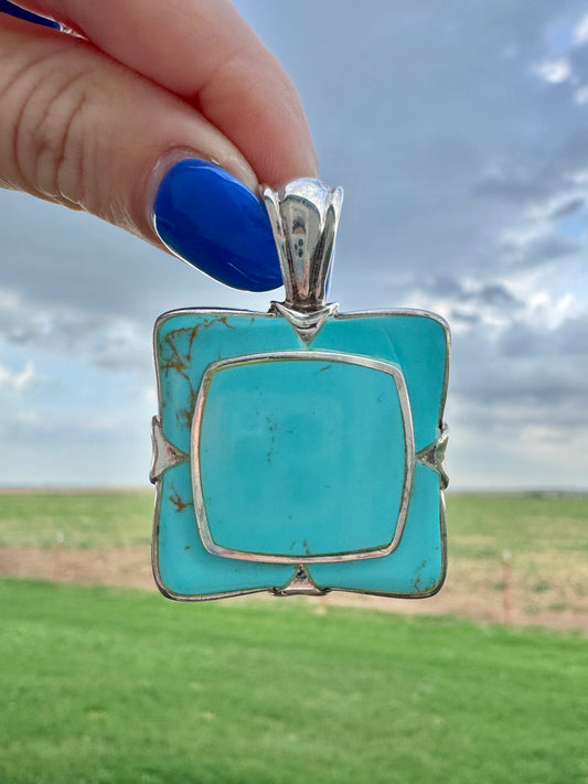 Sterling Silver Turquoise Pendant