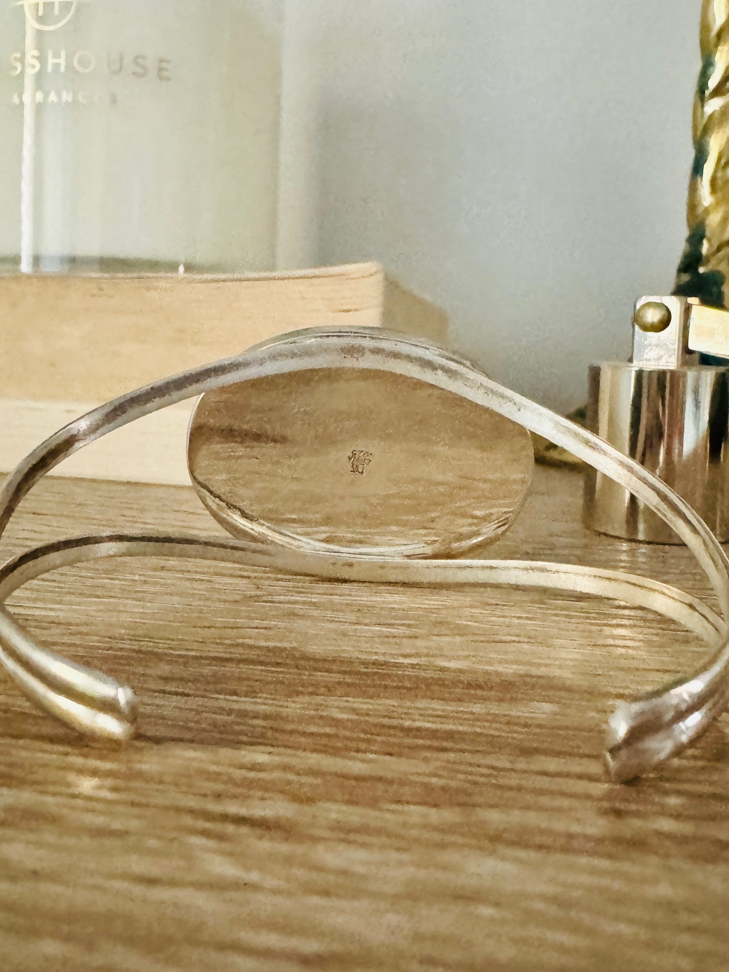 Sterling Silver Mother of Pearl and Turquoise Cuff Bracelet