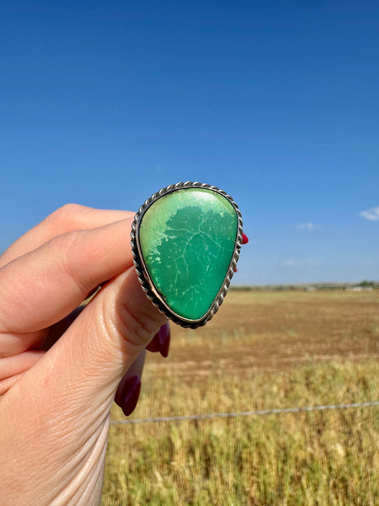 Vintage Sterling Silver Turquoise Ring Signed