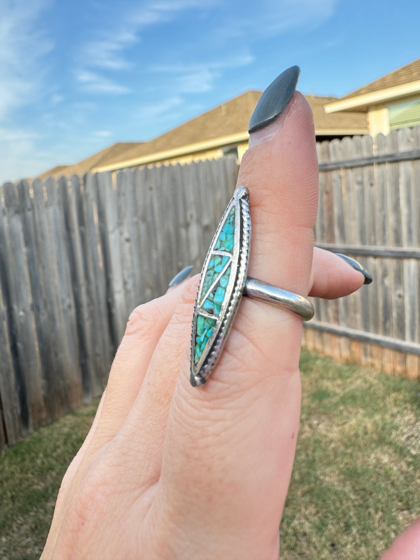 Vintage Sterling Silver Turquoise Ring