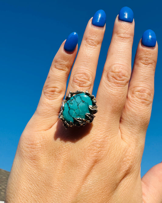 Sterling Silver Turquoise Nest Ring