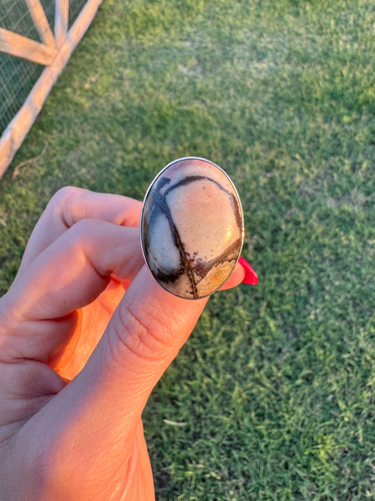 Sterling Silver Brown Agate Ring
