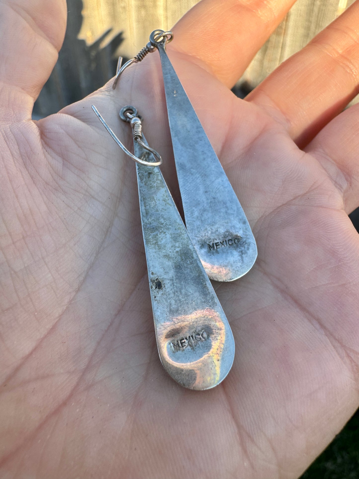 Sterling Silver Turquoise Dangle Earrings