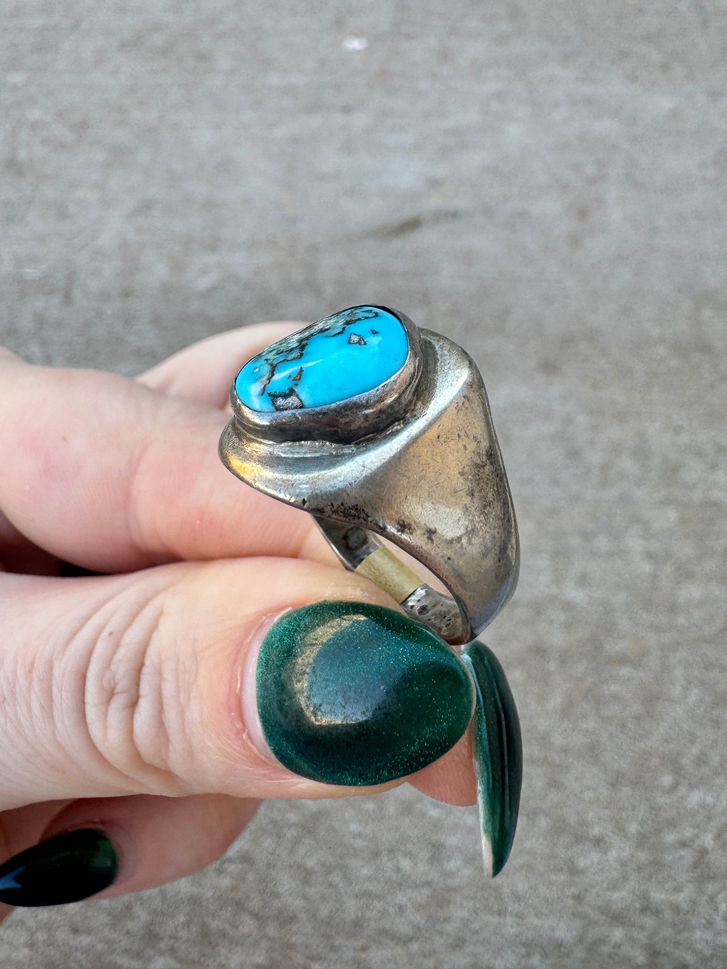 Vintage Sterling Silver Turquoise Ring