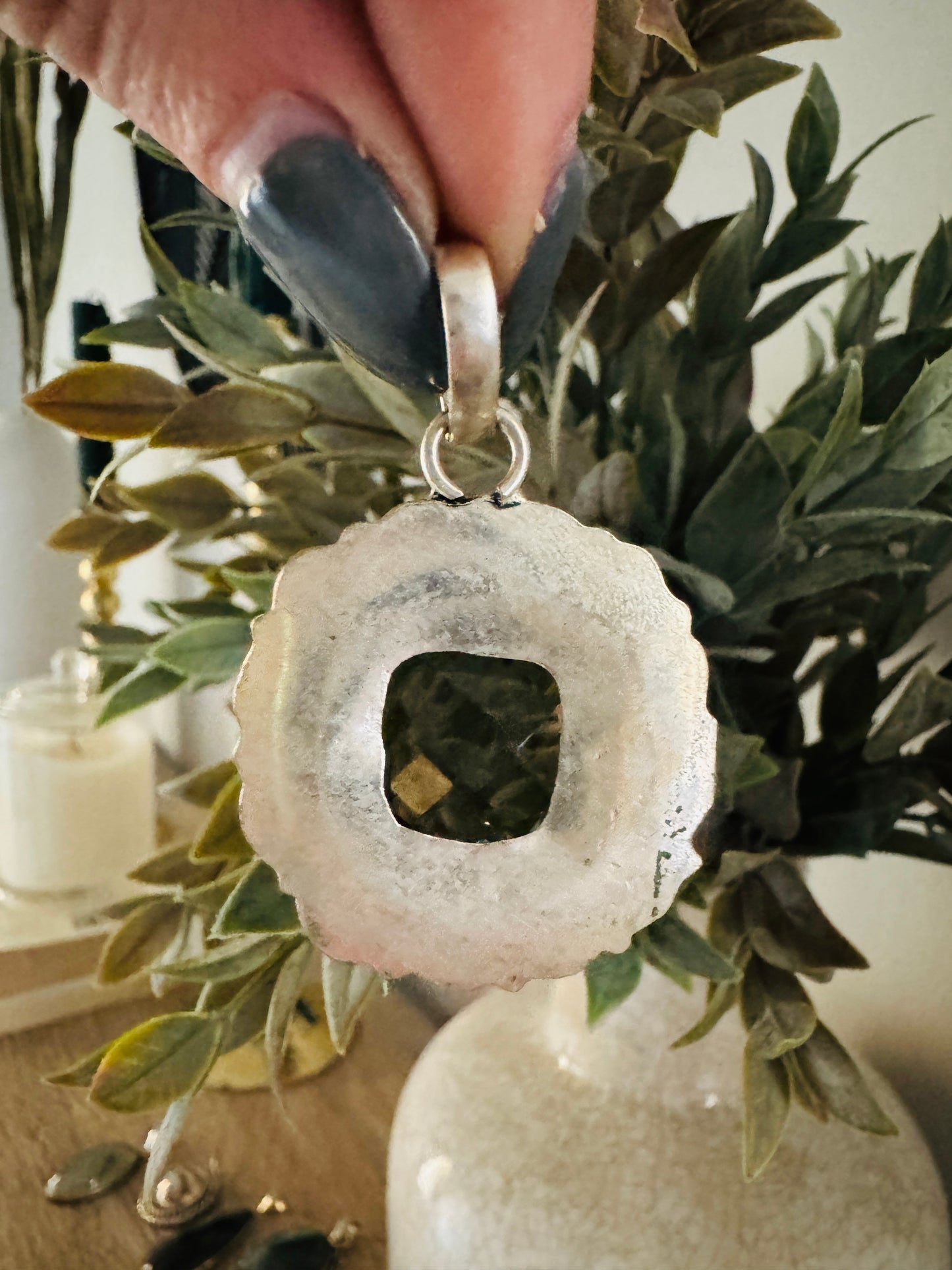 Sterling Smokey Topaz Pendant