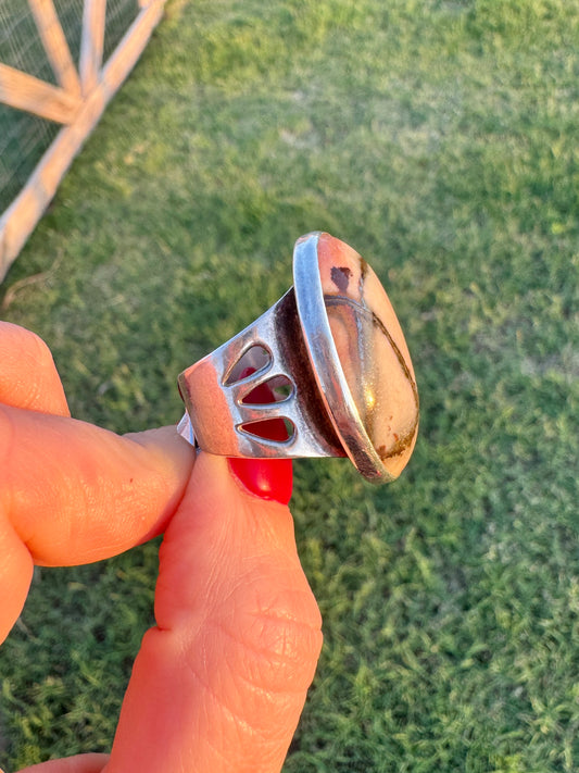 Sterling Silver Brown Agate Ring