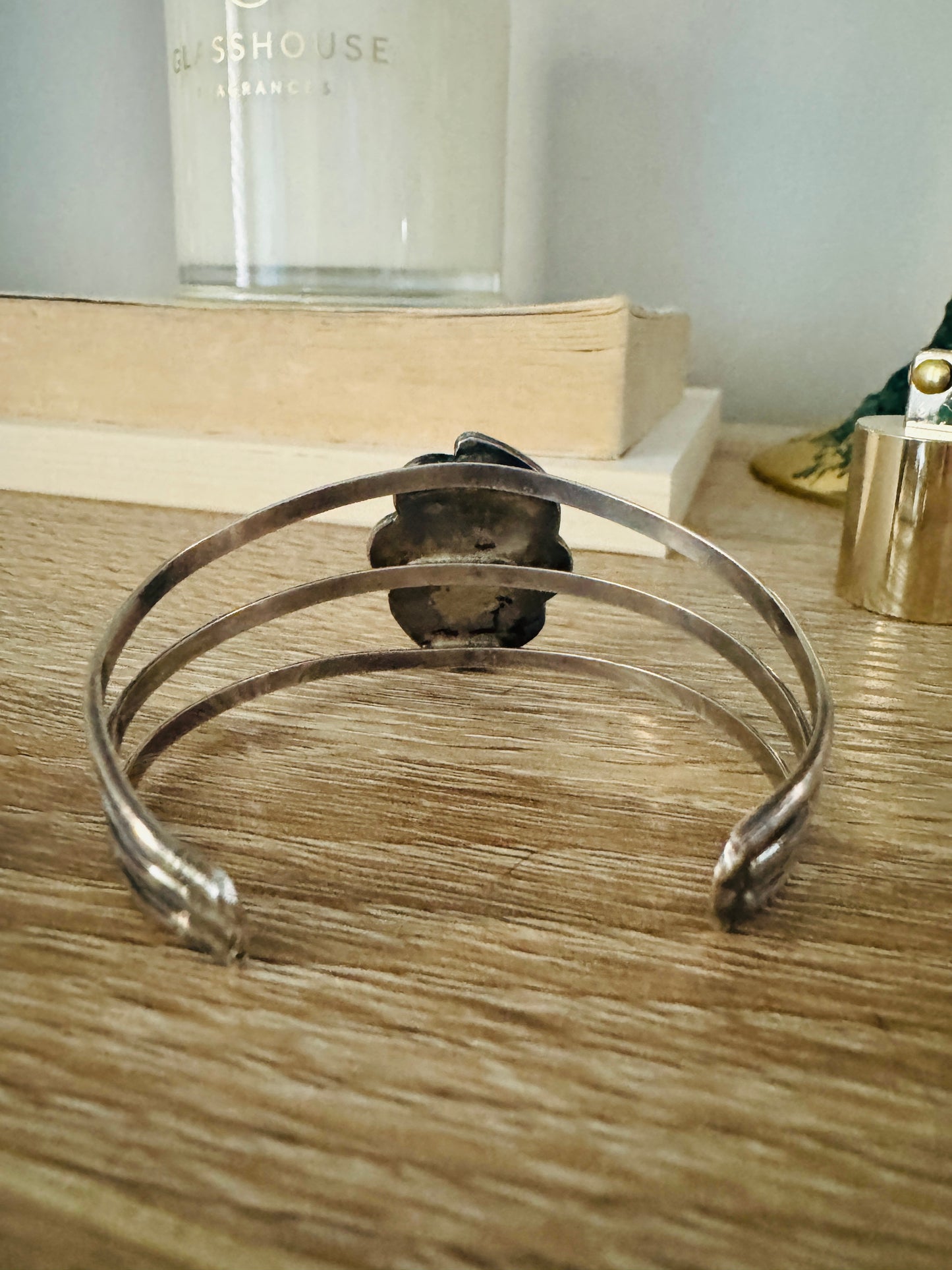 Vintage Sterling Silver Turquoise Cuff Bracelet
