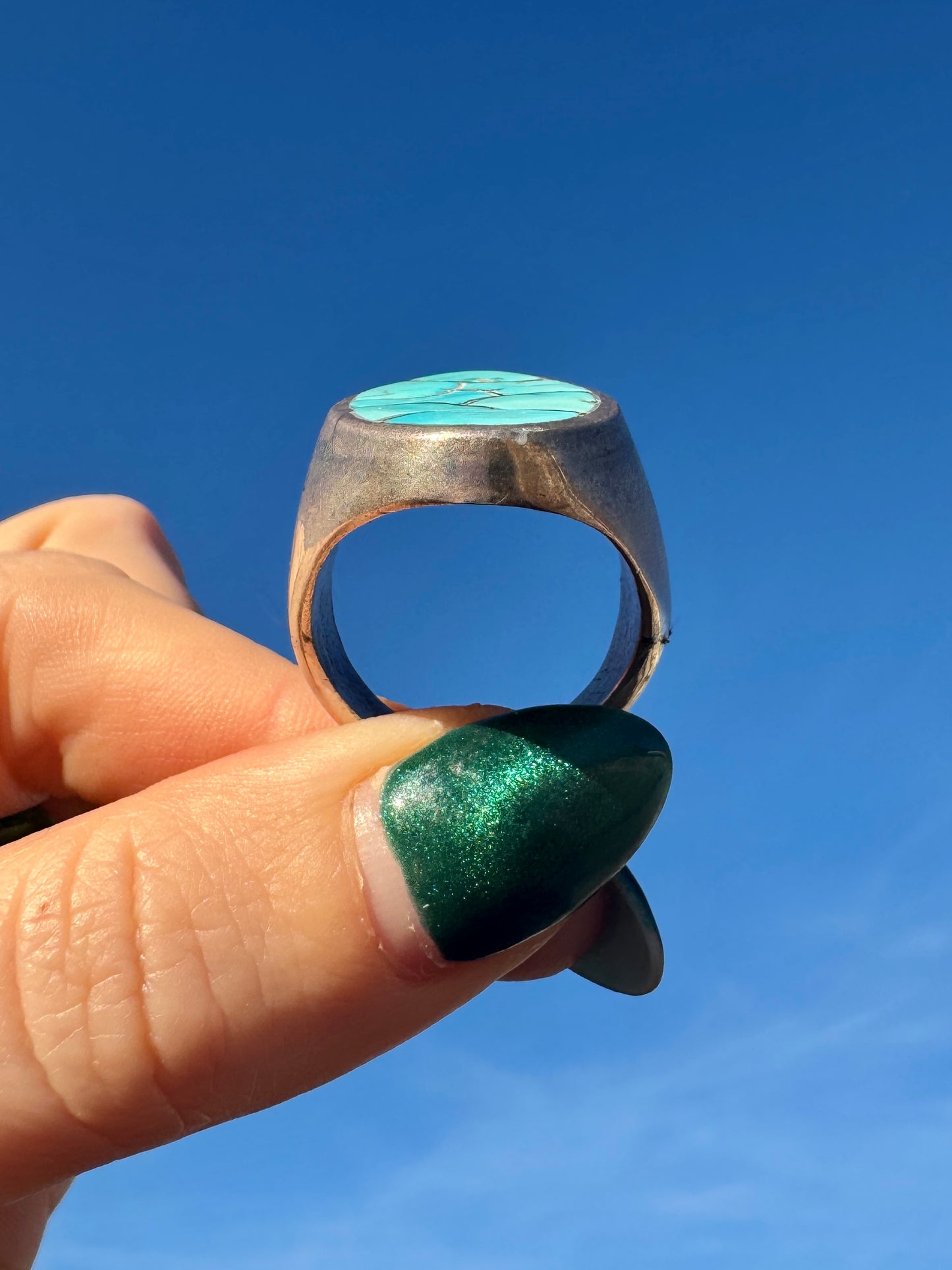 Vintage Sterling Silver Turquoise Ring