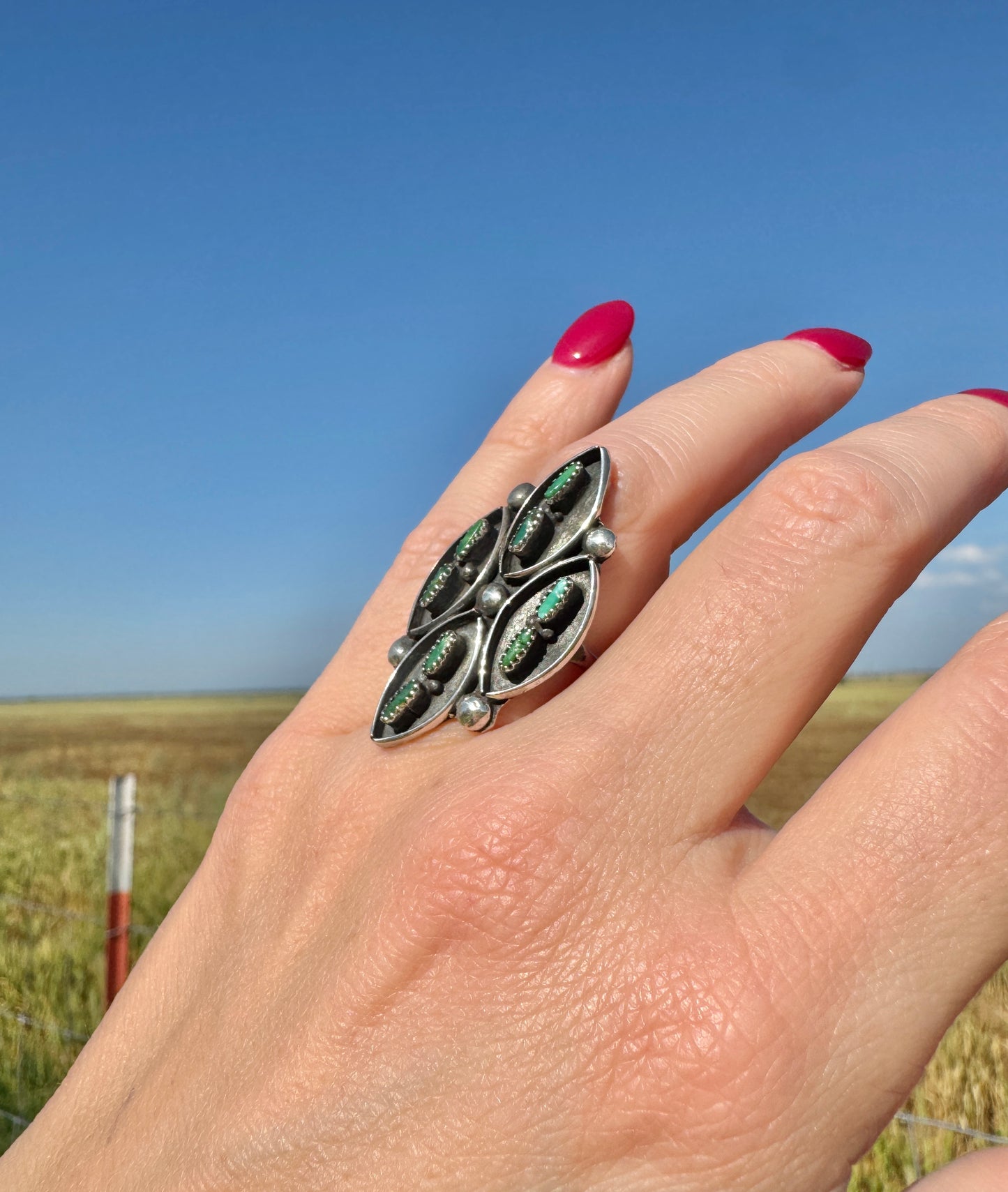Vintage Native Zuni Turquoise Ring