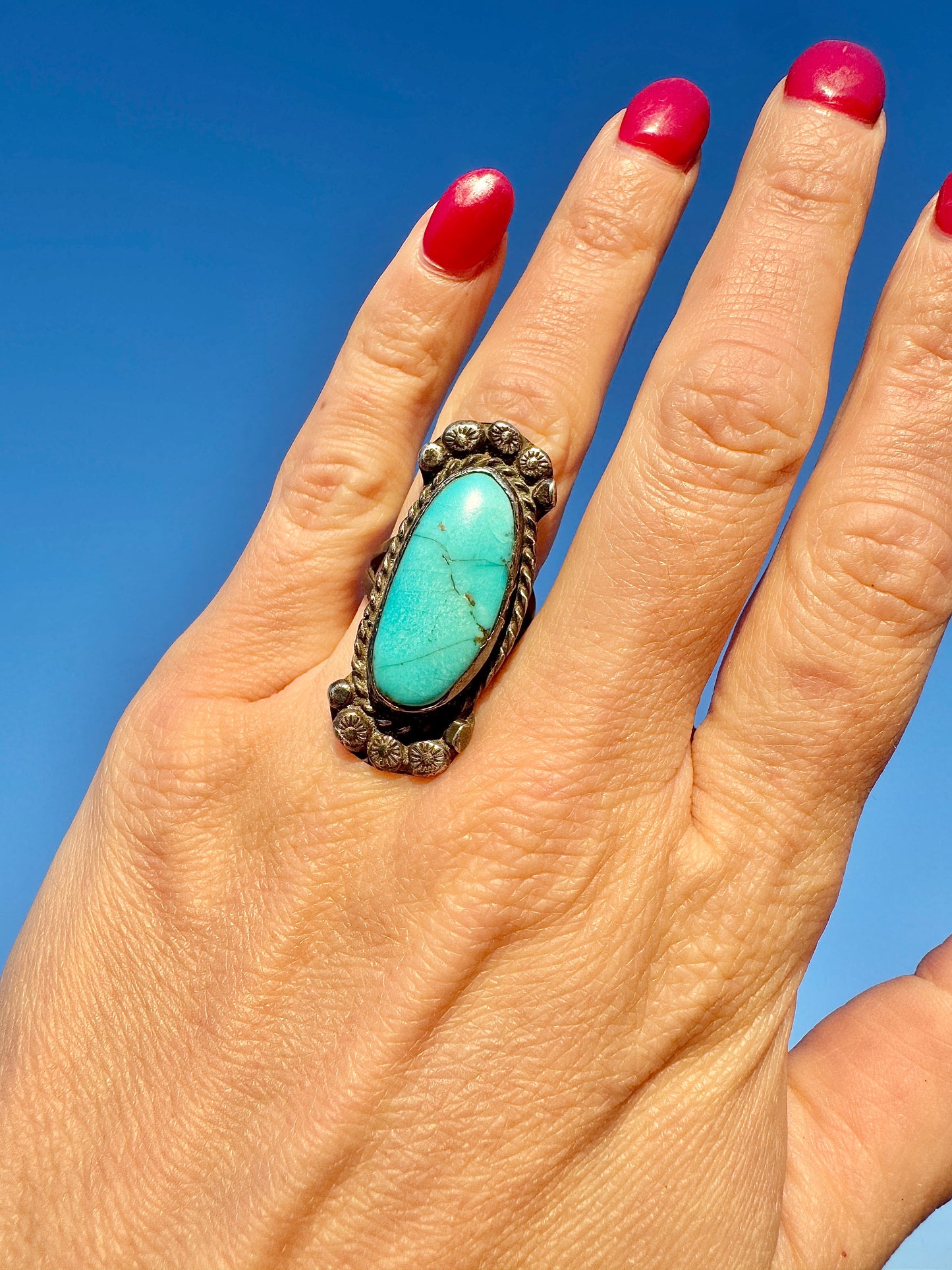 Vintage Sterling Turquoise Ring