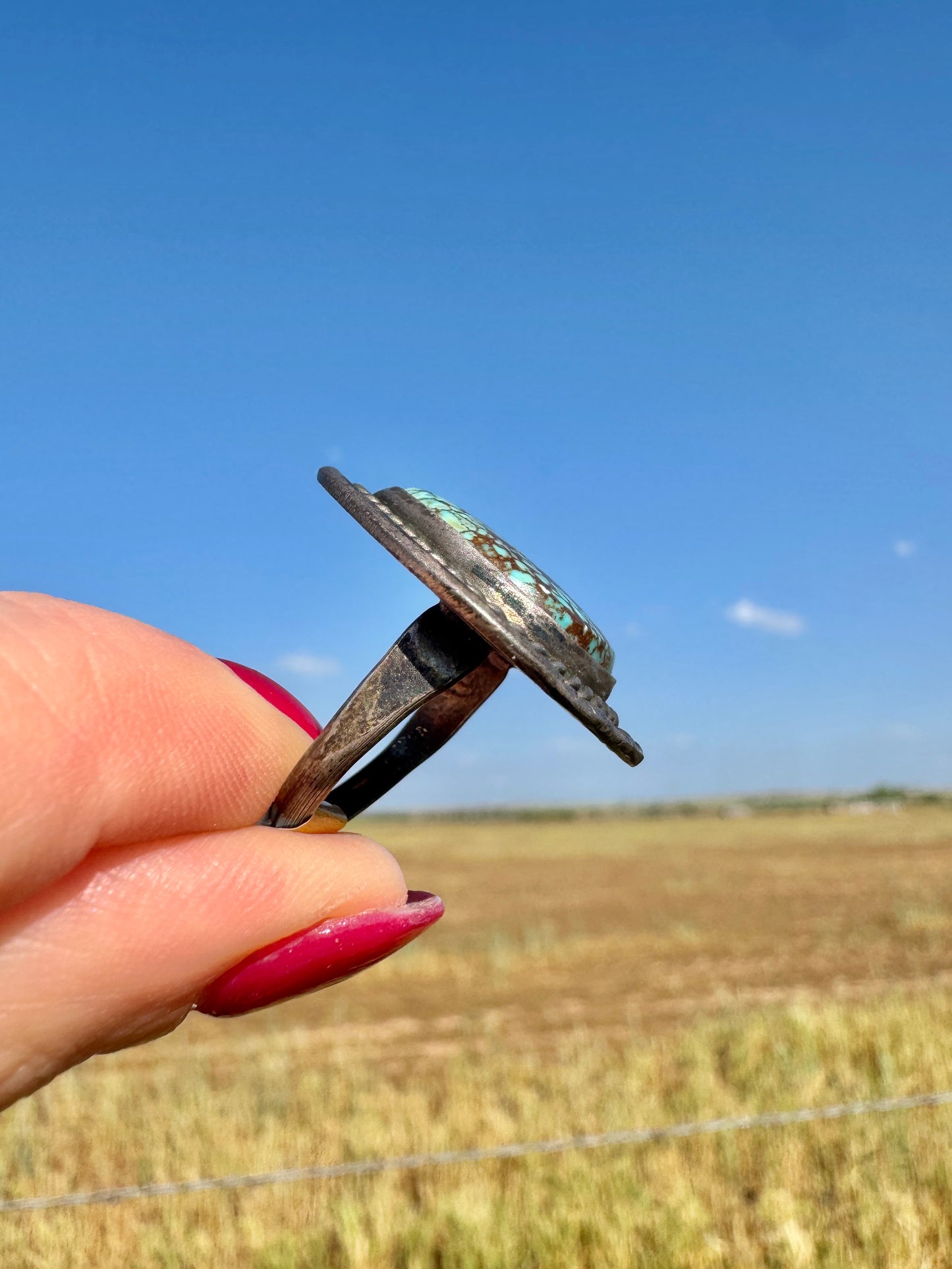 Vintage Sterling Silver Turquoise Ring