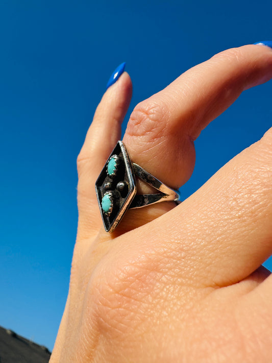 Vintage Sterling Turquoise Ring