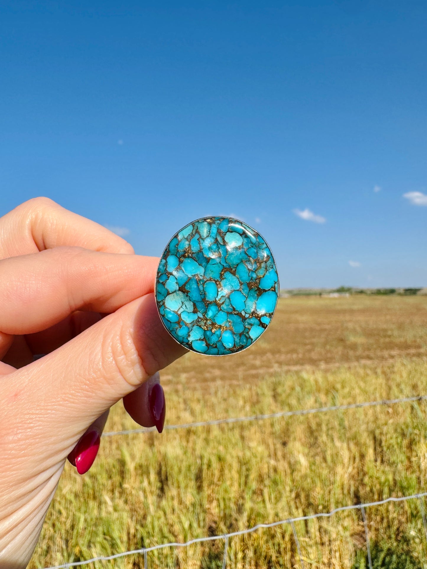 Large Sterling Silver Turquoise Ring