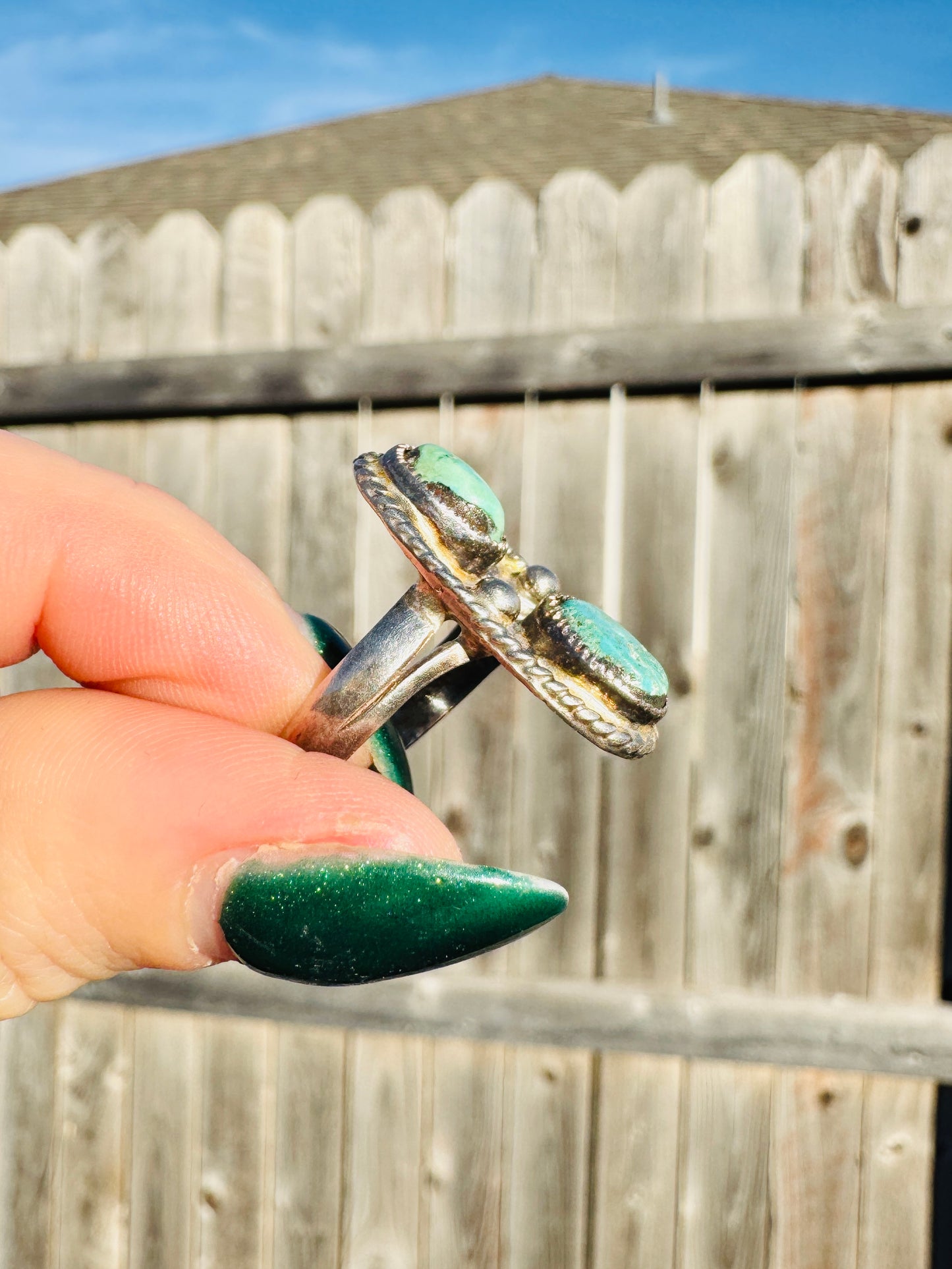 Vintage Sterling Silver Turquoise Ring