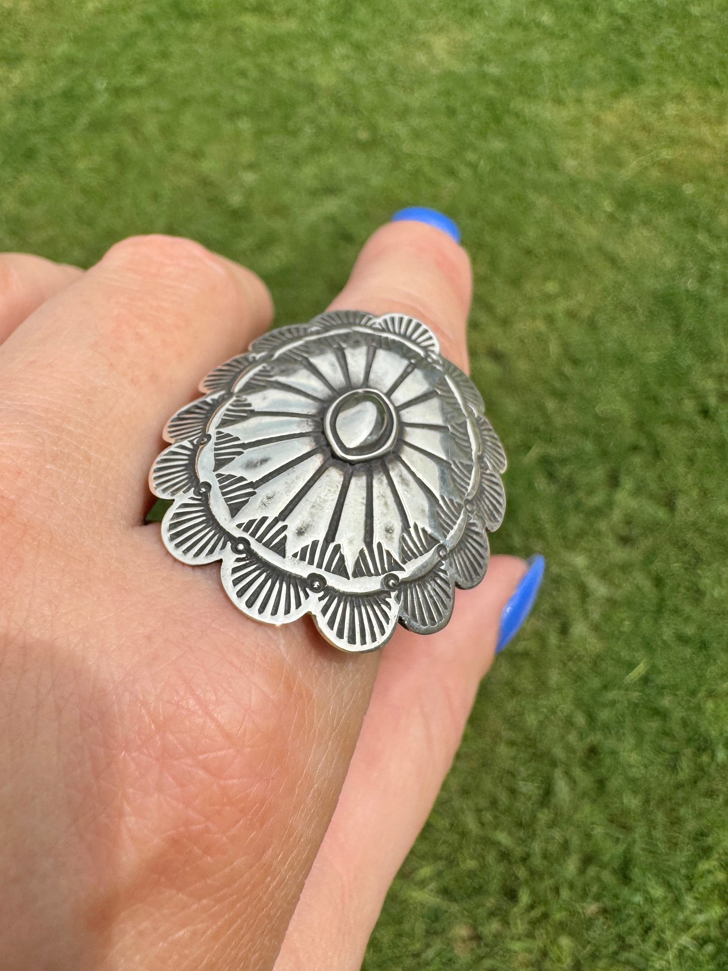 Sterling Silver Concho Ring