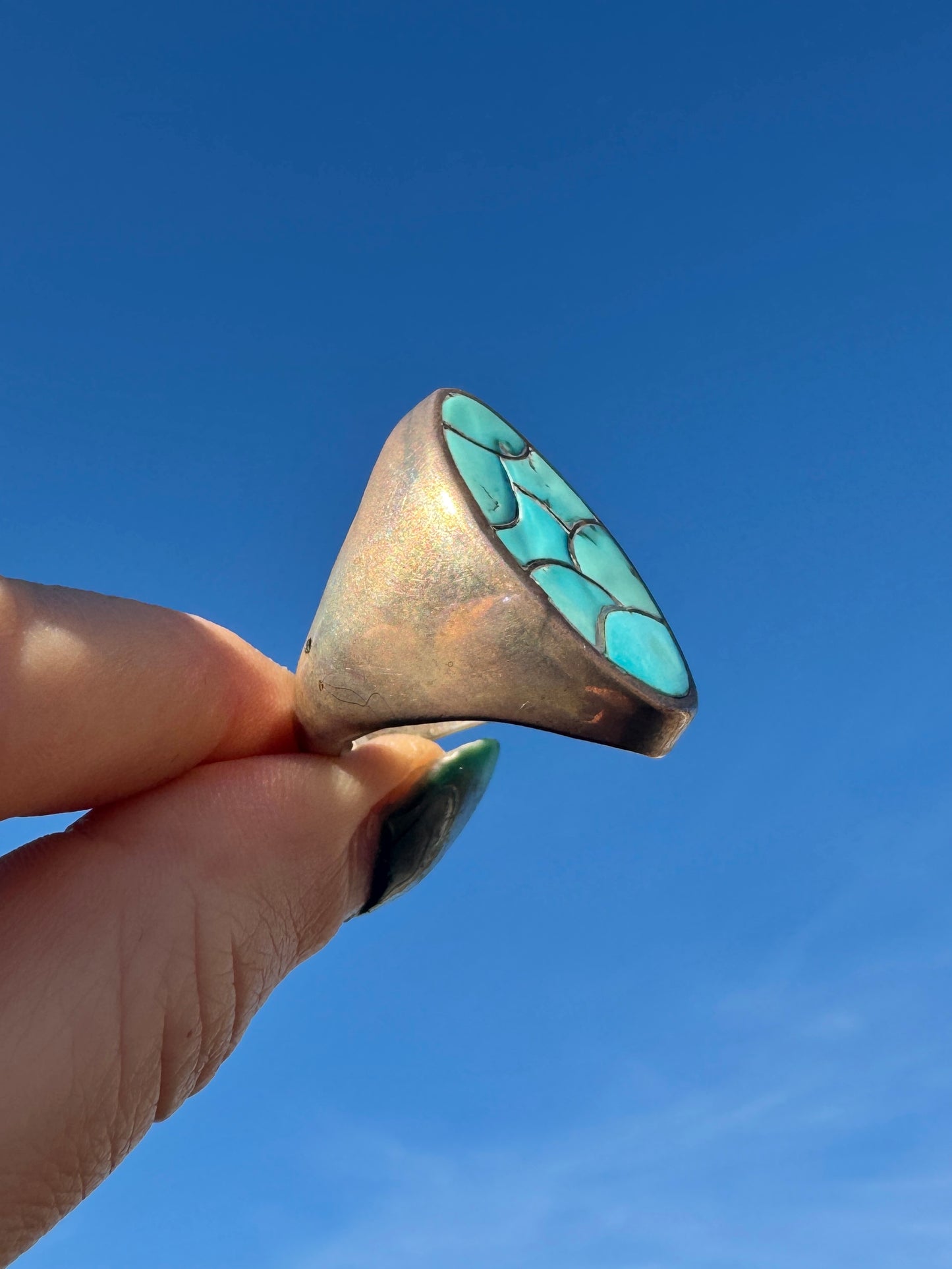 Vintage Sterling Silver Turquoise Ring