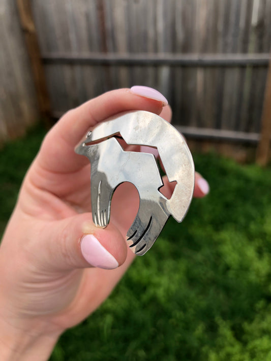 Sterling Hopi Bear Brooch/Pin