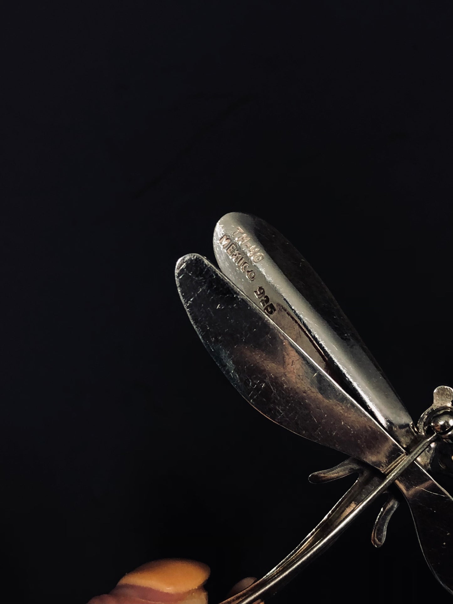 Large Sterling Dragon fly Pin/Brooch