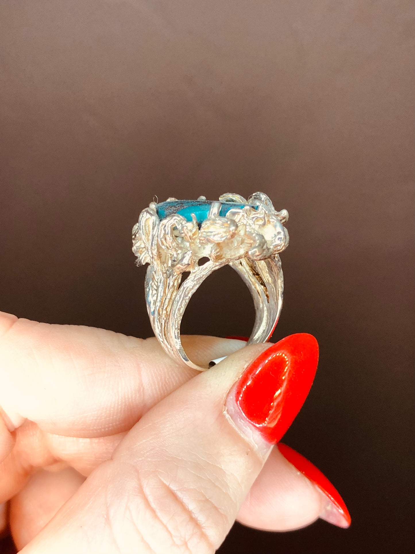 Sterling Turquoise Nest Ring